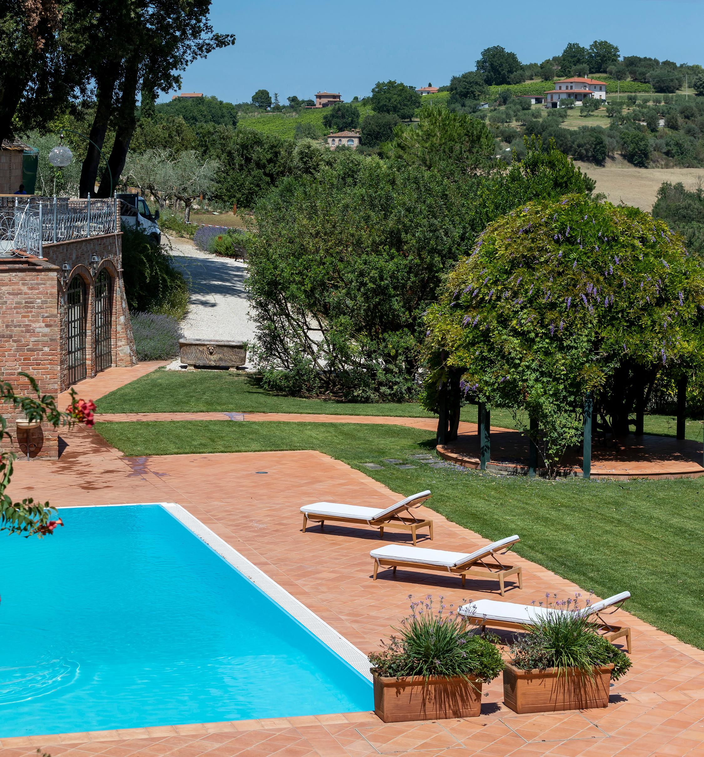 The gardens of the Villa between Tuscany & Umbria, Castiglion del Lago