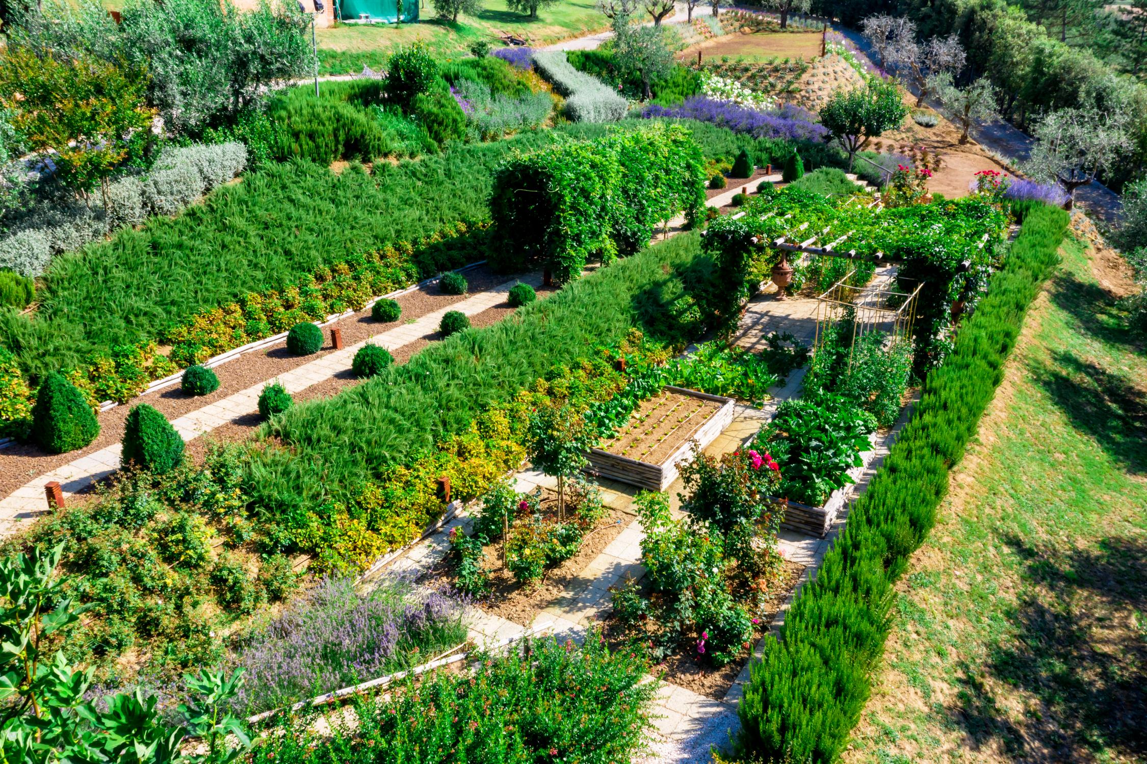 The gardens of the Villa between Tuscany & Umbria, Castiglion del Lago